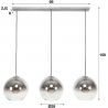 Suspension industrielle 3 lampes Ø29 cm Pauline