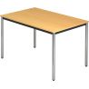 Table de réunion moderne à piétement noir Sybille