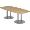 Table de réunion moderne 2 pieds centraux Slevin