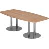 Table de réunion moderne 2 pieds centraux Slevin