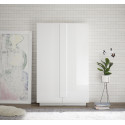 Vaisselier/argentier moderne blanc laqu&eacute; brillant Uranus