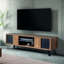 Meuble TV industriel 156 cm ch&ecirc;ne/noir Nixon