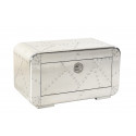 Meuble &agrave; chaussures industriel H 45 cm bois et aluminium Fly