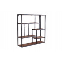 Etag&egrave;re murale rectangulaire industrielle 80 cm en manguier Pamela
