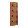 Range-bouteilles mural industriel H 80 cm en manguier Pamela
