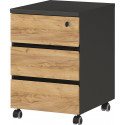 Caisson de bureau contemporain ch&ecirc;ne/graphite Oleron