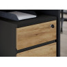 Caisson de bureau contemporain chêne/graphite Oleron