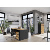 Caisson de bureau contemporain chêne/graphite Oleron