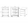 Caisson de bureau contemporain chêne/graphite Oleron
