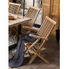 Fauteuil de jardin en teck massif naturel (lot de 2) Eoline