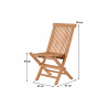 Chaise de jardin en teck massif naturel (lot de 2) Eoline