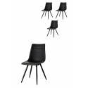 Chaise de salle &agrave; manger moderne en PU (lot de 4) Jasmin