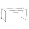 Bureau d'angle contemporain pieds en bois chêne clair Othello