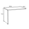 Bureau d'angle contemporain pieds en bois chêne clair Othello
