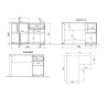 Bureau d'angle moderne chêne/graphite Finlande