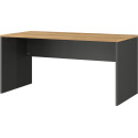 Bureau droit contemporain 158 cm ch&ecirc;ne/graphite Isaya
