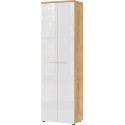 Armoire d'entr&eacute;e contemporaine ch&ecirc;ne/blanc Alessandro