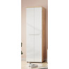 Armoire d'entrée contemporaine chêne/blanc Alessandro