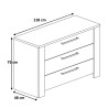Commode adulte contemporaine chêne clair Venisio