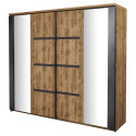 Armoire adulte style industriel marron fonc&eacute; Octoline