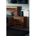 Chevet adulte style industriel marron fonc&eacute; Octoline