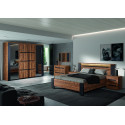 Chambre adulte style industriel marron fonc&eacute; Octoline