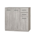 Meuble de rangement contemporain ch&ecirc;ne gris Elmet