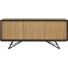 Buffet/bahut 200 cm style scandinave en bois massif naturel Olympie