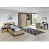 Armoire contemporaine 150 cm chêne doré Balto