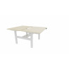 Bureau bench 2 personnes électrique avec encoche Dynamics