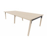 Table de réunion avec pieds métal et bois Erika