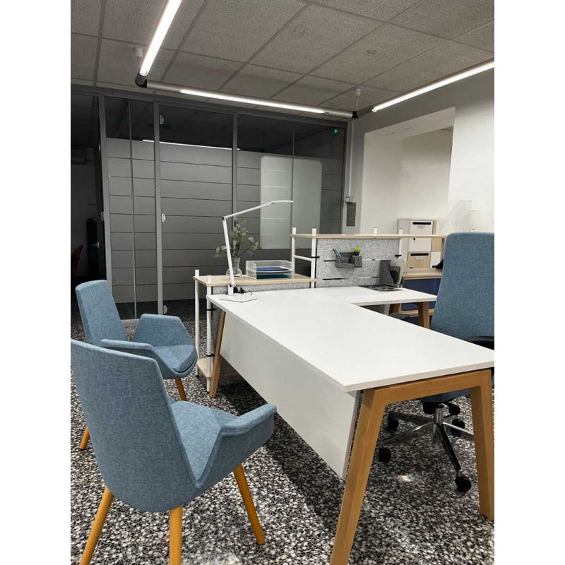 Voile de fond en m&eacute;tal pour bureau individuel Erika