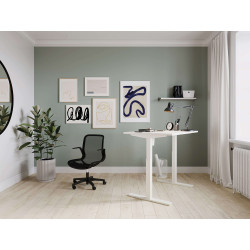 Bureau droit individuel assis-debout &eacute;lectrique Fusion