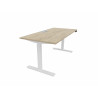 Bureau individuel assis-debout avec trappe Soft Closing Fusion