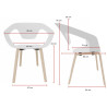 Chaise d'accueil design PVC (lot de 4) Rocamadour