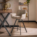 Tabouret pivotant moderne en tissu boucl&eacute; Marcus (lot de 2)