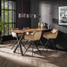 Lot de 2 tabourets de bar pivotants modernes en velours Jamahico