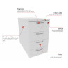 Caisson de rangement hauteur bureau Cosito