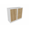 Armoire métallique bicolore à rideaux Mendi