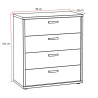 Commode adulte contemporaine chêne clair Mikaela