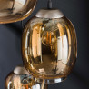 Suspension vintage 5 lampes en verre Mistie