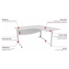 Bureau compact symétrique de direction Oncidium