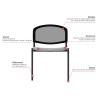 Chaise d'accueil empilable en tissu Cymbidium