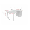 Bureau compact individuel sur caisson Ophrys
