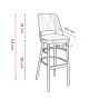 Tabouret de bistrot hêtre et PU Bucarest