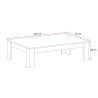 Table basse rectangulaire moderne gris laqué brillant Larissa