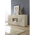 Buffet/bahut moderne 181 cm avec &eacute;clairage ch&ecirc;ne samoa Milenor