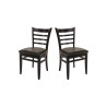 Chaises de bistrot hêtre et PU Purcy (lot de 2)