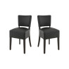Chaises de restaurant hêtre et PU Florilège (lot de 2)