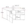 Meuble TV design 122 cm Milenor
